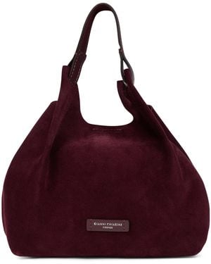 Gianni Chiarini Suede Shoulder Bag - Purple