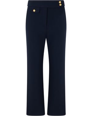 Veronica Beard Pantaloni slim con bottoni decorativi - Blu