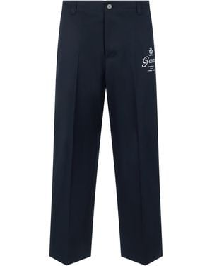 Gucci Classic Cotton Fabric Trousers - Blue