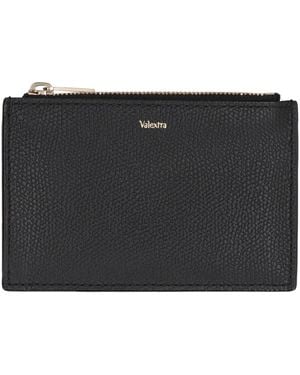 Valextra Leather Card Holder - Black