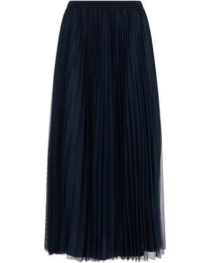 Fabiana Filippi Gonna lunga con pieghe - Blu