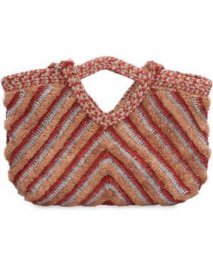 MADE FOR A WOMAN Georgette Vakona Furur L Handbag - Red