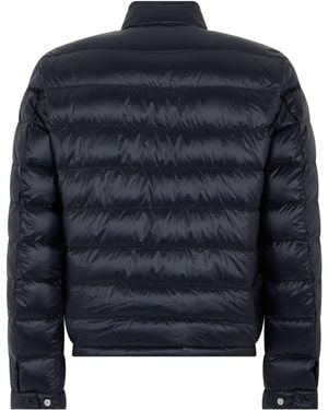 Moncler Padded Jacket With Zipper - Blue