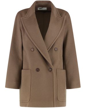 Max Mara Deletta Wool And Cashmere Coat - Brown