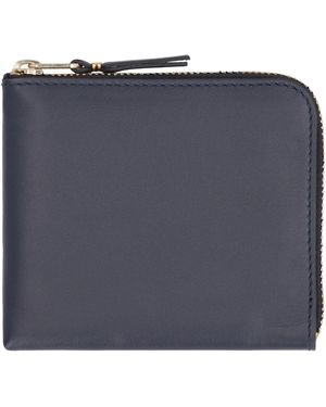Comme des Garçons Leather Wallet With Zippered Closure Cow Hide & Cardholders - Grey