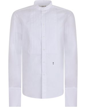 Fendi Camicia con colletto alla coreana - Bianco