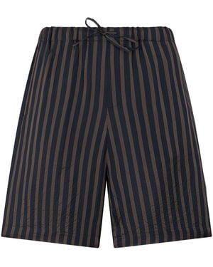 Dries Van Noten Tailored Bermuda Shorts With Drawstring - Grey