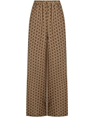 Max Mara Printed Wide-Leg Pants - Natural