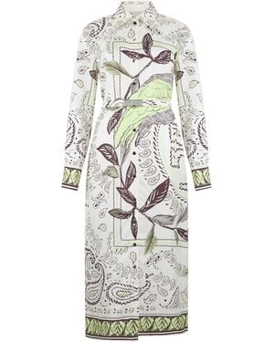 Tory Burch Silk Midi Dress - White
