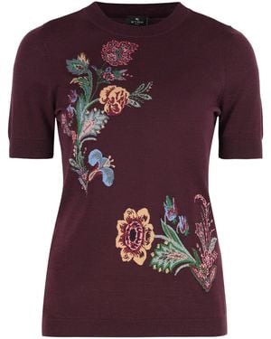 Etro Short Sleeve Jumper - Red