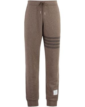 Thom Browne Track-pants in lana vergine - Marrone