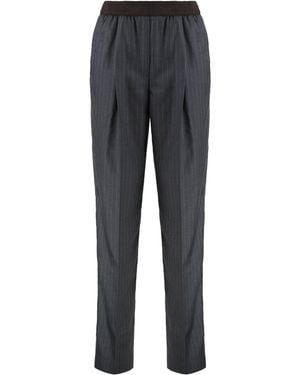 Miu Miu Pantaloni in lana - Blu
