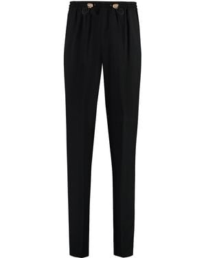 Versace Stretch Viscose Trousers - Black
