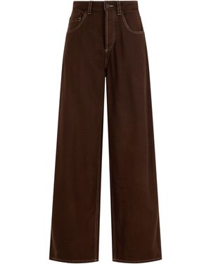 Uma Wang Pantaloni larghi a vita alta - Marrone