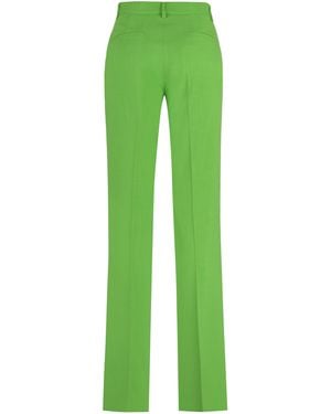 MSGM Pantaloni flared in viscosa - Verde