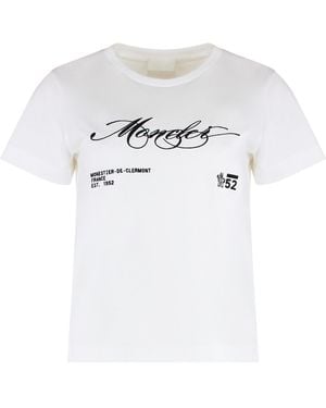 Moncler Cotton Crew-Neck T-Shirt - White