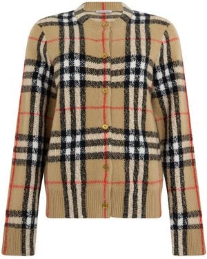 Burberry Checked Cashmere Pullover Sweater - Multicolor