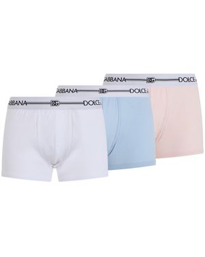 Dolce & Gabbana 3-Pack Boxer With Elastic - Multicolour