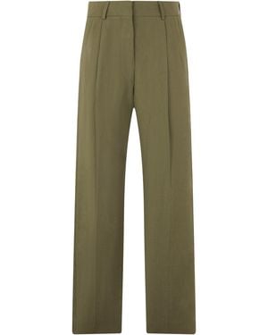 Blazé Milano Silk Linen Pants - Green