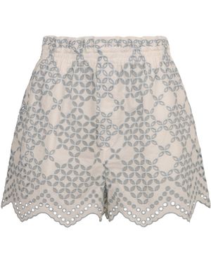 Raquel Diniz Cotton Blend Shorts - White