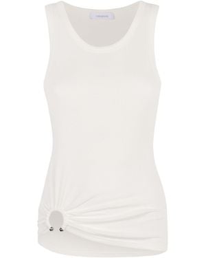 Rabanne Cotton Tank Top - White