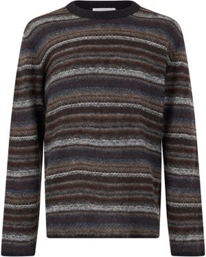 Roberto Collina Striped Sweater - Black