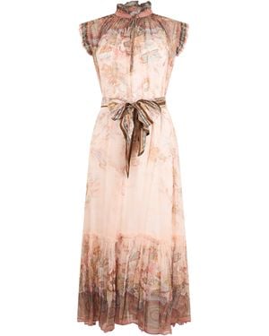 Zimmermann Dress With Floral Print - Pink