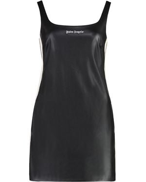 Palm Angels Vegan Leather Dress - Black