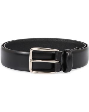 Slowear Elegant And Versatile Leather Belt - Black