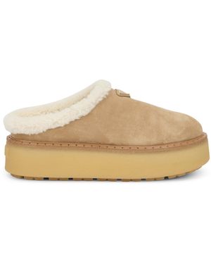 Prada Slippers con pelo - Marrone