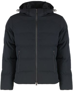 Paul & Shark Hooded Short Down Jacket - Black