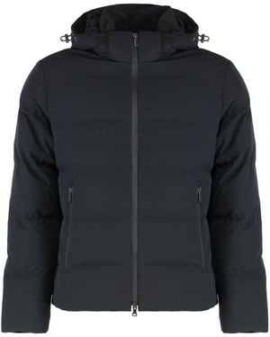 Paul & Shark Hooded Short Down Jacket - Black