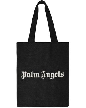 Palm Angels Tote Bag With Logo - Black