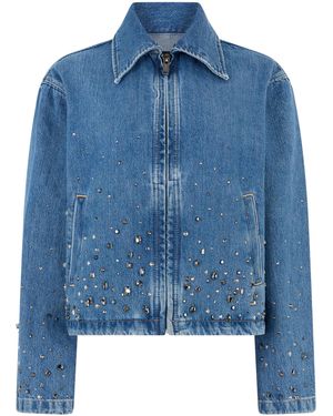 7 For All Mankind Jacket With Decorations - Blue