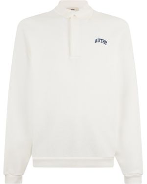 Autry Cotton Jumper With Buttons - White