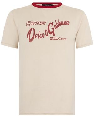 Dolce & Gabbana Cotton T-Shirt With Print - Multicolour