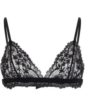 Dolce & Gabbana Bralette a triangolo in pizzo - Nero