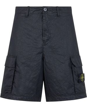 Stone Island Technical Cargo Shorts - Blue