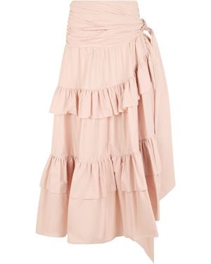 Chloé Long Skirt With Ruffle - Pink