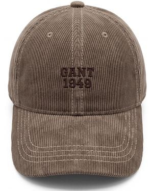 GANT Velvet Baseball Cap With Embroidered Logo - Brown