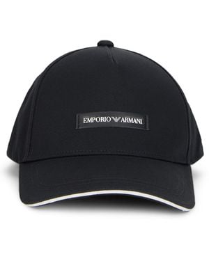 Emporio Armani Cap With Logo - Black