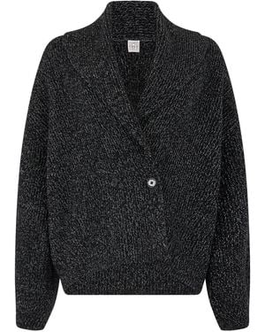 TOTEME Double-Breasted Cardigan - Black