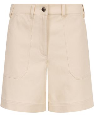Moncler Denim Shorts - Natural