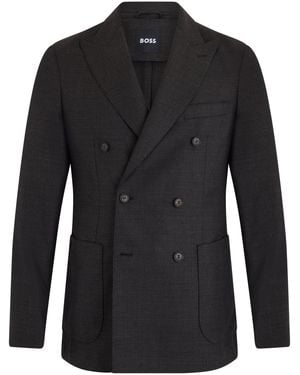 BOSS Double-Breasted Jacket - Black