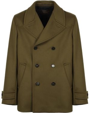 Slowear Double-Breasted Coat - Green