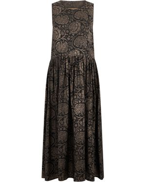 Uma Wang Long Dress With Print - Brown