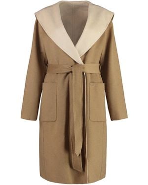 MICHAEL Michael Kors Wool Blend Coat - Natural