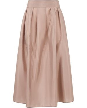 Max Mara Gonna midi in taffetà - Rosa
