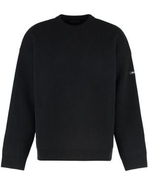 Balenciaga Crew-Neck Wool Jumper - Black