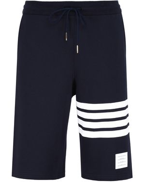 Thom Browne Stripe Detail Sweatshorts - Blue